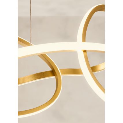 Redo 01-3389 - Himennettävä BIAS-riippuvalaisin vaijerilla LED/90W/230V 3000/4500/6500K CRI 90, kultainen