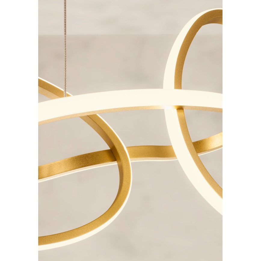 Redo 01-3389 - Himennettävä BIAS-riippuvalaisin vaijerilla LED/90W/230V 3000/4500/6500K CRI 90, kultainen