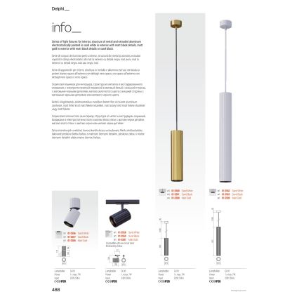 Redo 01-3410 - Kohdevalaisin DELPHI 2xGU10/7W/230V 16,1x8,1 cm valkoinen