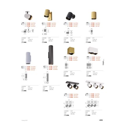 Redo 01-3411 - Kohdevalaisin DELPHI 2xGU10/7W/230V 16,1x8,1 cm, kullanvärinen