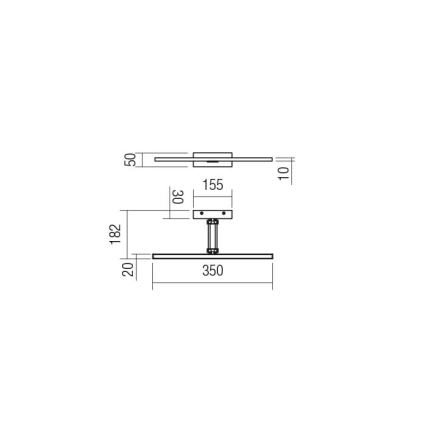 Redo 01-3460 - LED-kuvavalo LINEAR LED/8W/230V 35 cm CRI 92 valkoinen