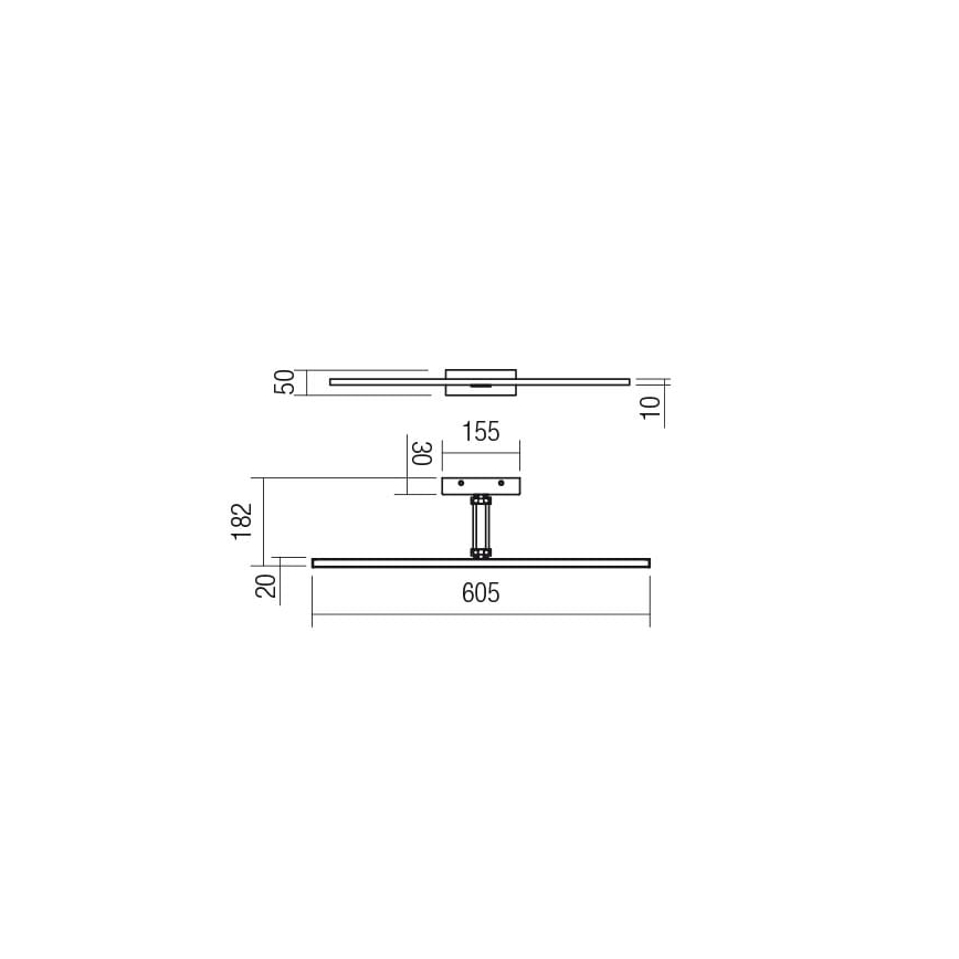 Redo 01-3463 - LED-kuvavalo LINEAR LED/8W/230V 60,5 cm CRI 92 musta