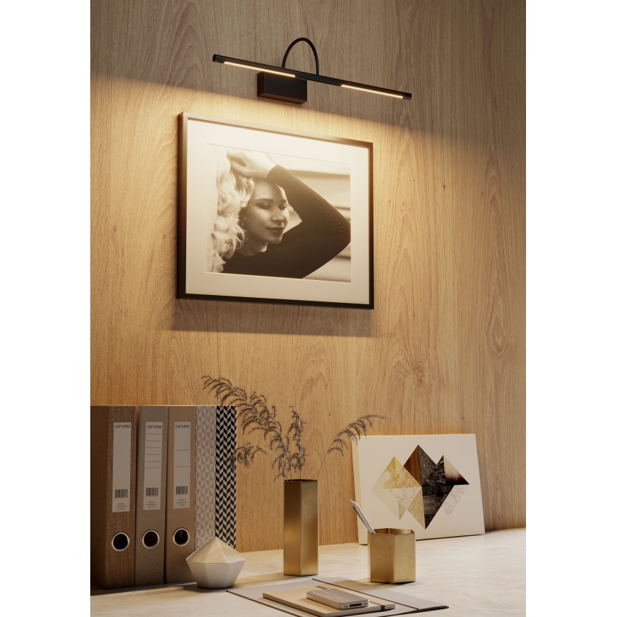 Redo 01-3465 - LED-kuvavalo KENDO LED/6W/230V 34,4 cm CRI 92 musta