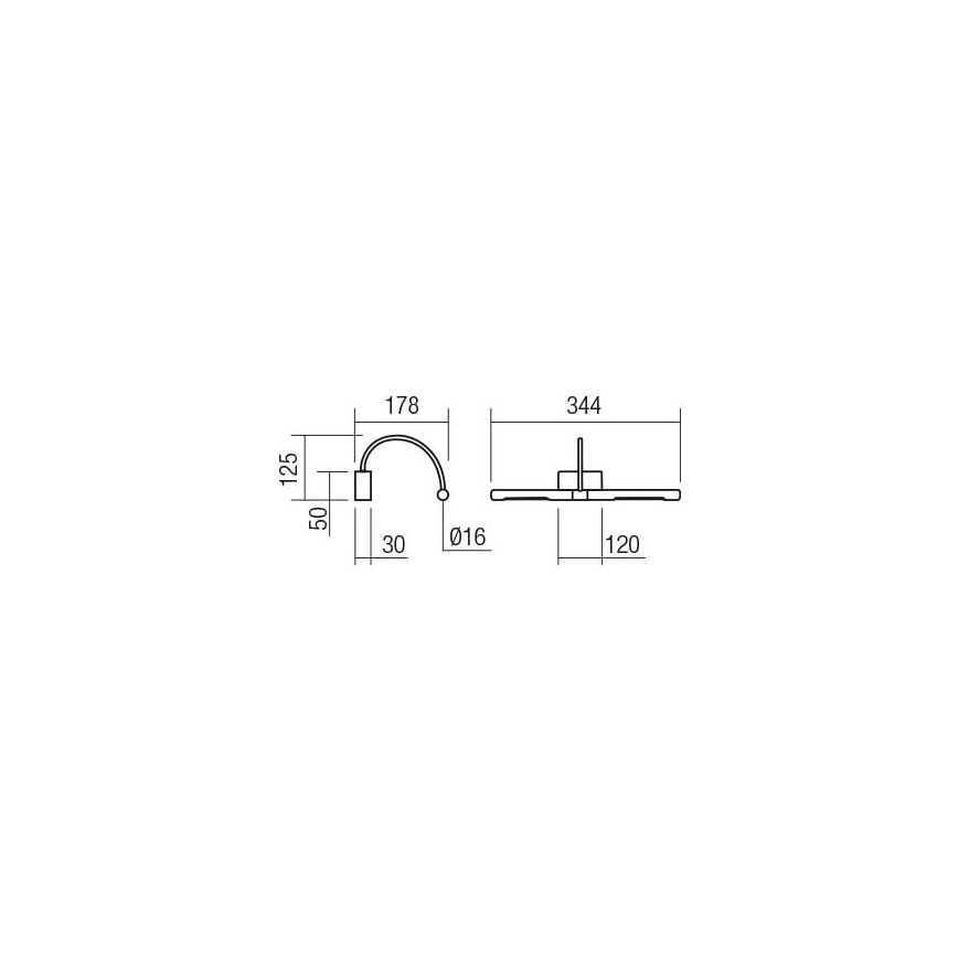Redo 01-3465 - LED-kuvavalo KENDO LED/6W/230V 34,4 cm CRI 92 musta