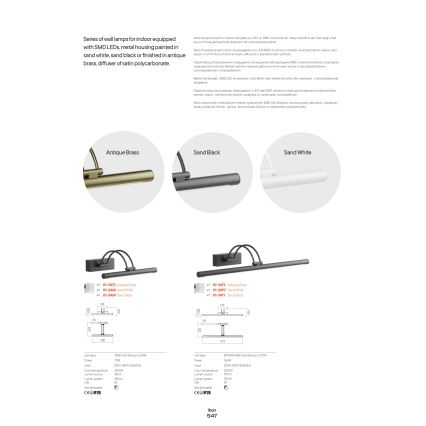 Redo 01-3469 - LED-kuvavalo IKON LED/7,3W/230V 29,5 cm CRI 92 musta