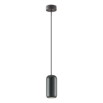 Redo 01-3474 - Kattokruunu johdossa BOOM 1xGU10/10W/230V halkaisija 7,6 cm musta