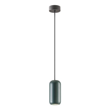 Redo 01-3475 - Kattokruunu johdossa BOOM 1xGU10/10W/230V halkaisija 7,6 cm vihreä