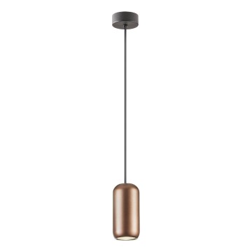 Redo 01-3476 - Kattokruunu johdossa BOOM 1xGU10/10W/230V halkaisija 7,6 cm ruskea