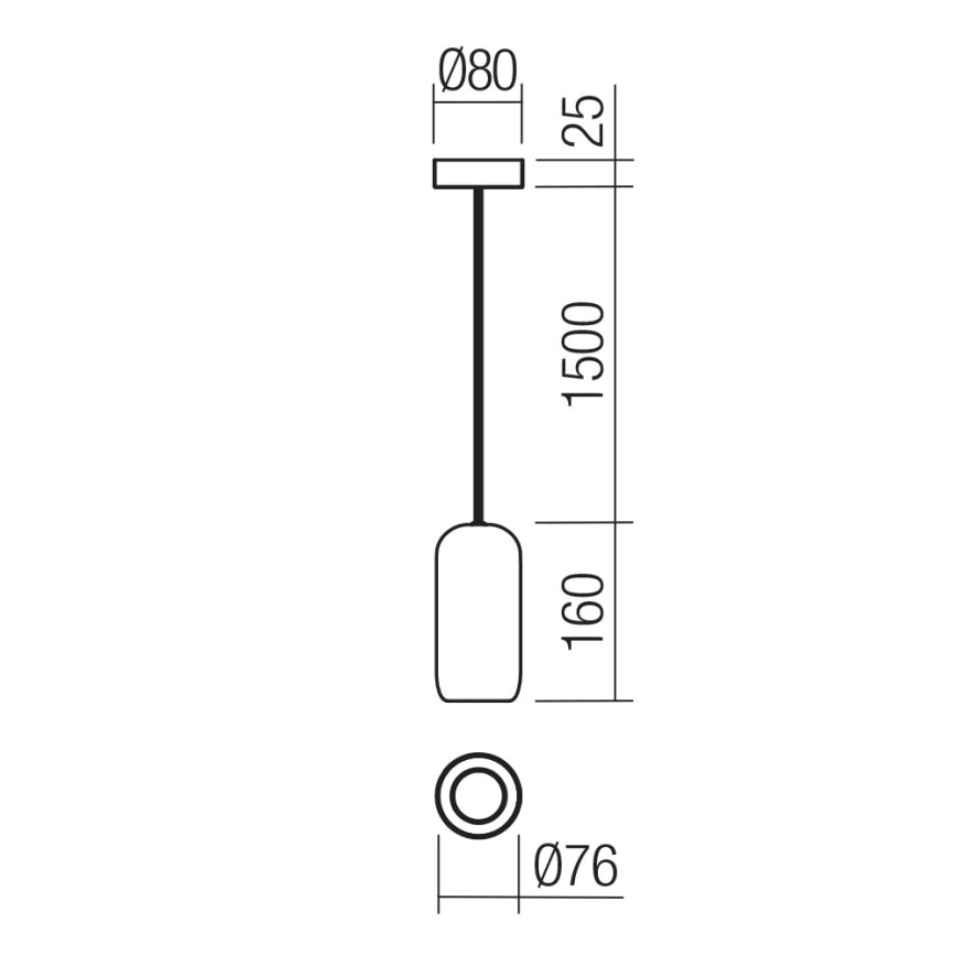 Redo 01-3476 - Kattokruunu johdossa BOOM 1xGU10/10W/230V halkaisija 7,6 cm ruskea