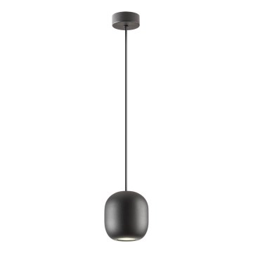 Redo 01-3477 - Kattokruunu johdossa BOOM 1xGU10/10W/230V halkaisija 12 cm musta