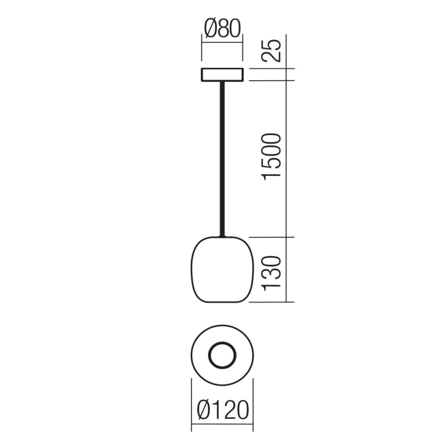 Redo 01-3478 - Kattokruunu johdossa BOOM 1xGU10/10W/230V halkaisija 12 cm vihreä