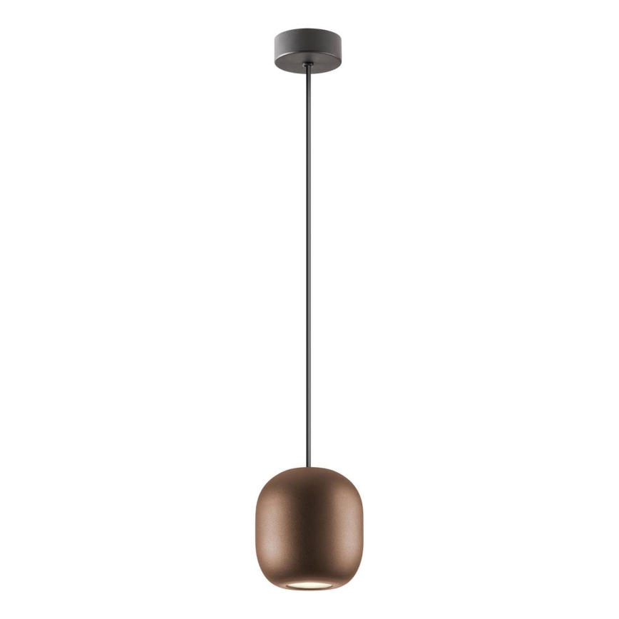 Redo 01-3479 - Kattokruunu johdossa BOOM 1xGU10/10W/230V halkaisija 12 cm ruskea