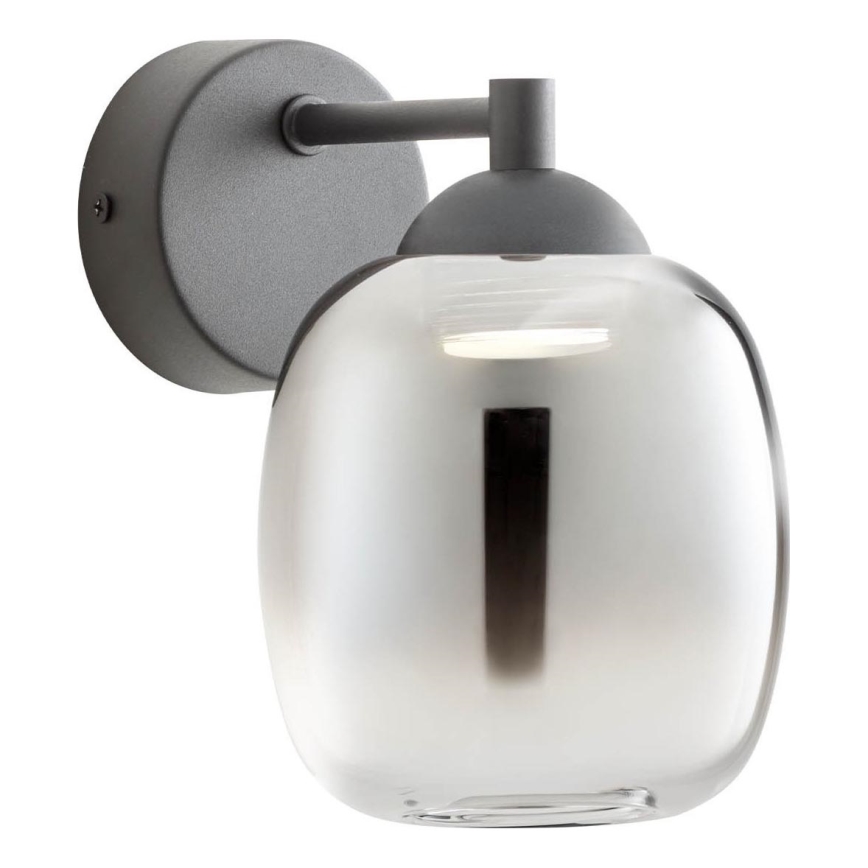 Redo 01-3483 - LED-seinävalaisin KHADI LED/6W/230V CRI 90 musta/savunharmaa