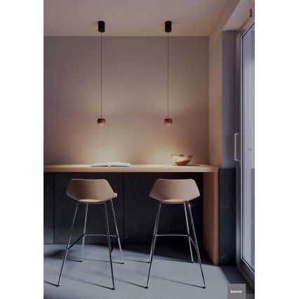 Redo 01-3547 - LED-kattokruunu johdossa AVES LED/12W/230V halkaisija 9,6 cm CRI 90 kulta