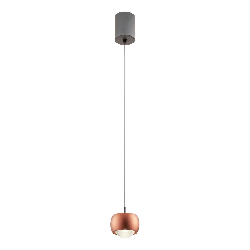 Redo 01-3548 - LED-kattokruunu johdossa AVES LED/12W/230V halkaisija 9,6 cm CRI 90 kupari