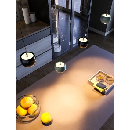 Redo 01-3551 - LED-kattokruunu johdossa AVES LED/12W/230V halkaisija 9,6 cm CRI 90 antrasiitti
