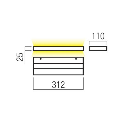 Redo 01-3552 - LED-seinävalaisin SEED LED/15W/230V valkoinen