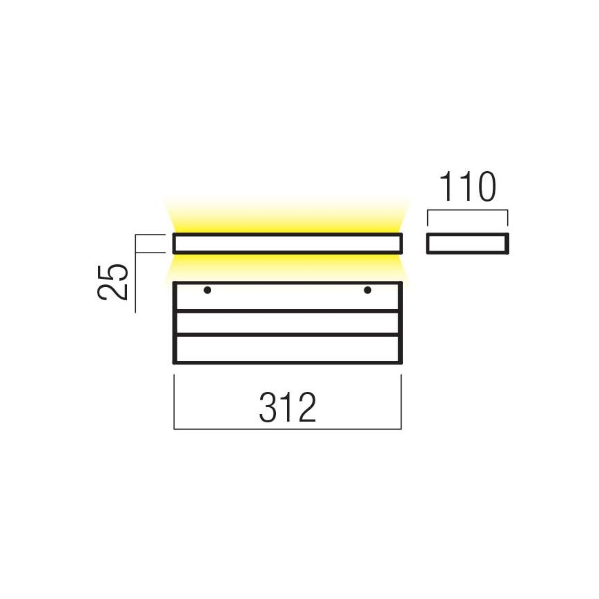 Redo 01-3552 - LED-seinävalaisin SEED LED/15W/230V valkoinen