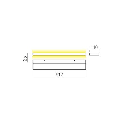 Redo 01-3554 - LED-seinävalaisin SEED LED/30W/230V valkoinen