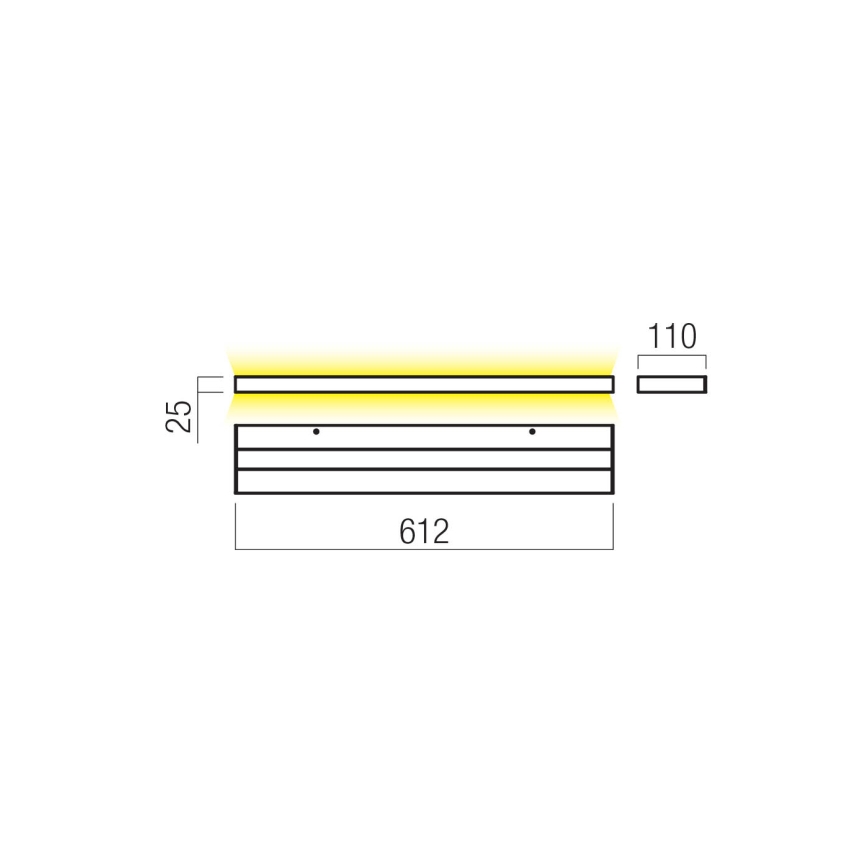 Redo 01-3554 - LED-seinävalaisin SEED LED/30W/230V valkoinen