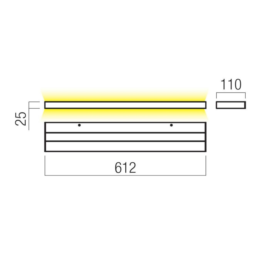 Redo 01-3555 - LED-seinävalaisin SEED LED/30W/230V musta