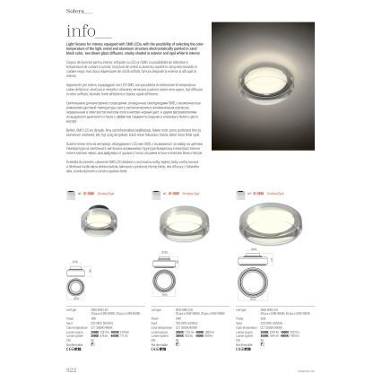 Redo 01-3590 - LED-kattovalaisin SOLERA LED/36W/230V halkaisija 45 cm CRI 93 3000/4000K harmaa