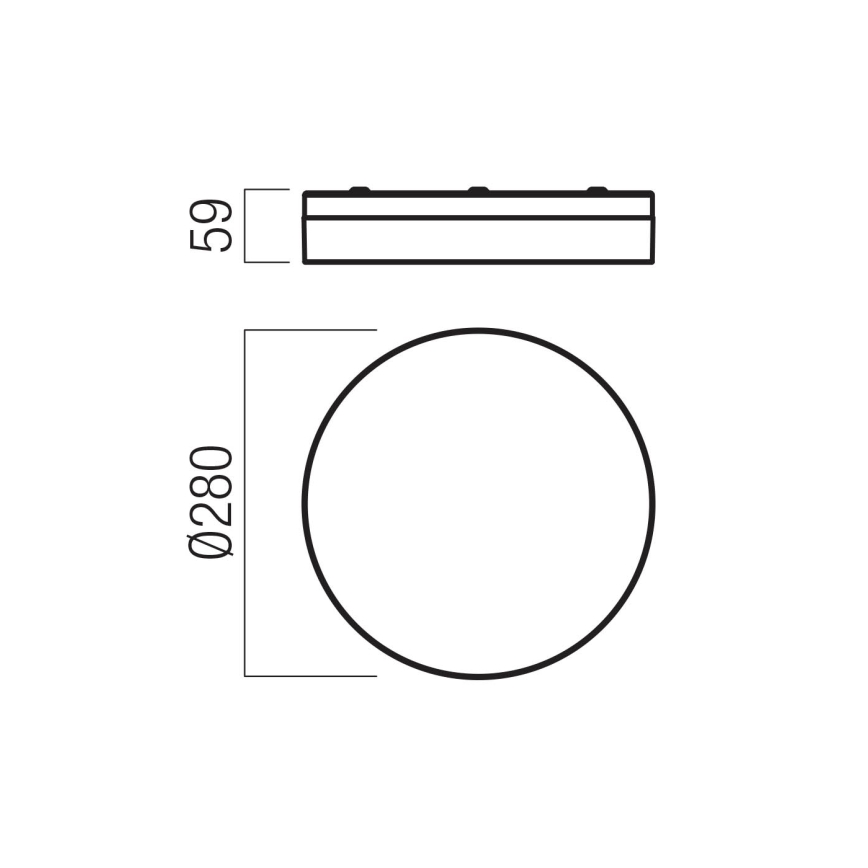 Redo 01-3728 - LED-kattovalaisin kylpyhuoneeseen FRISBI LED/18W/230V halkaisija 28 cm CRI 90 3000/4000K IP44 kiiltävä kromi