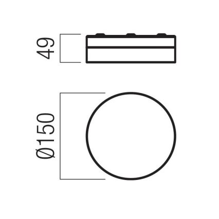 Redo 01-3729 - LED-kattovalaisin kylpyhuoneeseen FRISBI LED/8W/230V halkaisija 15 cm CRI 90 IP44 valkoinen
