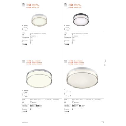 Redo 01-3731 - LED-kattovalaisin kylpyhuoneeseen FRISBI LED/12W/230V halkaisija 23 cm CRI 90 3000/4000K IP44 valkoinen