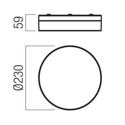 Redo 01-3731 - LED-kattovalaisin kylpyhuoneeseen FRISBI LED/12W/230V halkaisija 23 cm CRI 90 3000/4000K IP44 valkoinen