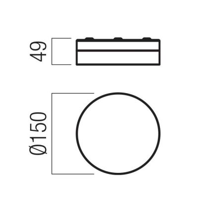 Redo 01-3733 - LED-kattovalaisin kylpyhuoneeseen FRISBI LED/8W/230V halkaisija 15 cm CRI 90 IP44 musta