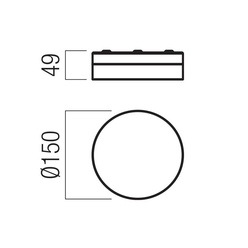 Redo 01-3733 - LED-kattovalaisin kylpyhuoneeseen FRISBI LED/8W/230V halkaisija 15 cm CRI 90 IP44 musta