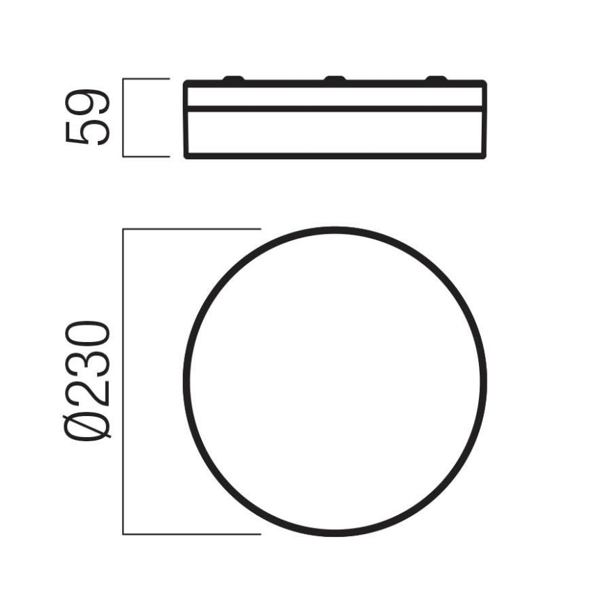 Redo 01-3735 - LED-kattovalaisin kylpyhuoneeseen FRISBI LED/12W/230V halkaisija 23 cm CRI 90 3000/4000K IP44 musta