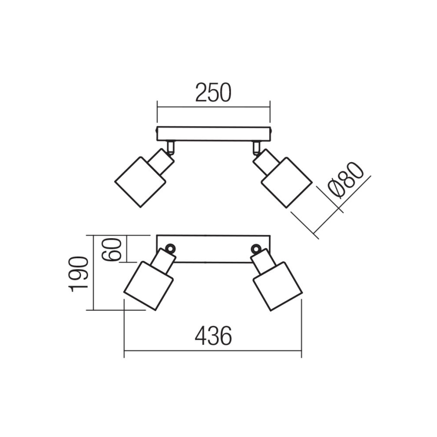 Redo 01-3985 - Kohdevalo ROTIS 2xE14/15W/230V