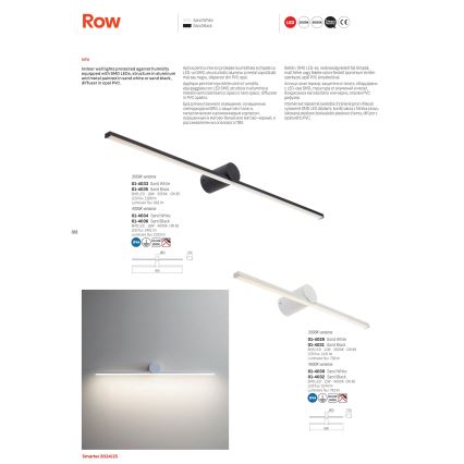 Redo 01-4036 - Kylpyhuoneen LED-peilivalo ROW LED/18W/230V 90 cm IP44 musta