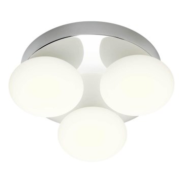 Redo 01-4306 - Kylpyhuoneen LED-kattovalaisin OVUM 3xLED/5W/230V 3000/4000K CRI 90 halkaisija 24 cm IP44 valkoinen/kiiltävä kromi