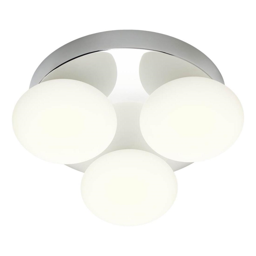 Redo 01-4306 - Kylpyhuoneen LED-kattovalaisin OVUM 3xLED/5W/230V 3000/4000K CRI 90 halkaisija 24 cm IP44 valkoinen/kiiltävä kromi