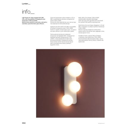 Redo 01-4333 - LUMIEN LED-kattovalaisin 4xLED/26W/230V 2700/3000K CRI 90 valkoinen/musta