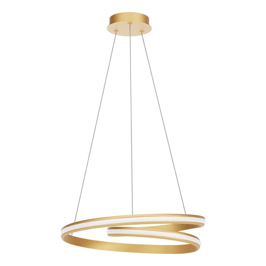 Redo 01-4361 - LED-himmennettävä riippuvalaisin vaijerilla TORSION LED/40W/230V 2700/3000/4000K CRI 90 halkaisija 56 cm kullanvärinen