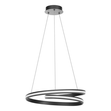 Redo 01-4362 - LED-himmennettävä riippuvalaisin vaijerilla TORSION LED/40W/230V 2700/3000/4000K CRI 90 halkaisija 56 cm musta