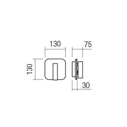 Redo 01-4473 - QUDA LED-seinävalaisin, LED 6W/230V + LED 3W, CRI 90, USB, pronssinvärinen