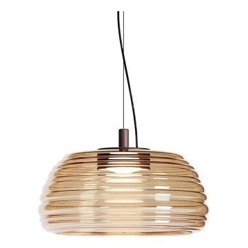 Redo 01-4542 - ONDULA LED himmennettävä riippuvalaisin vaijerilla, 16 W, 230 V, 2700–3000 K, CRI 90, Ø 41 cm, beige/savunharmaa