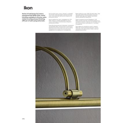 Redo 01-458 - LED-kuvavalo IKON LED/18W/230V 70 cm kiiltävä kromi