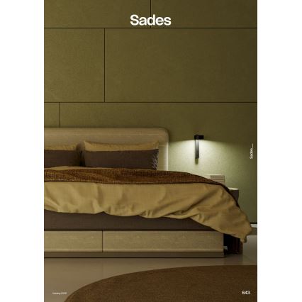 Redo 01-4643 - LED-seinävalaisin SADES LED/6W/230V CRI 90 USB musta