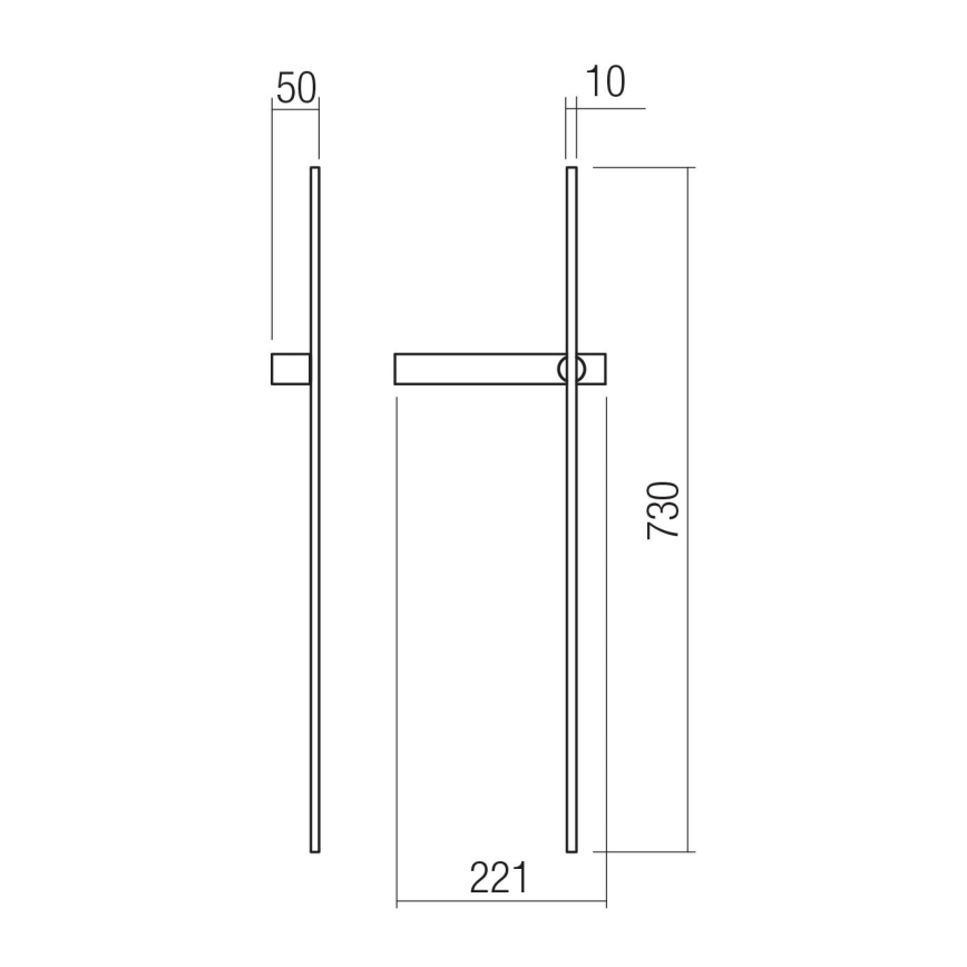 Redo 01-4672 - LED-seinävalaisin TANGENT LED/6W/230V 2700/2850/3000K CRI 90 kultainen
