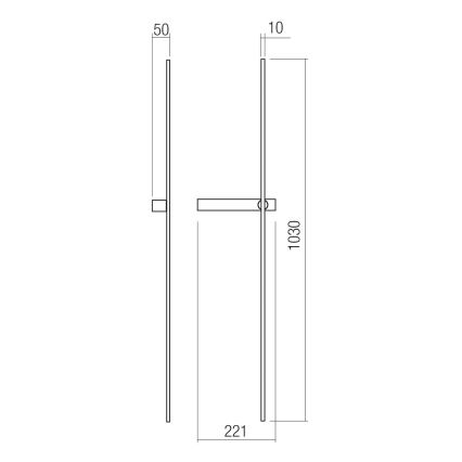 Redo 01-4675 - LED-seinävalaisin TANGENT LED/9W/230V 2700/2850/3000K CRI 90 musta