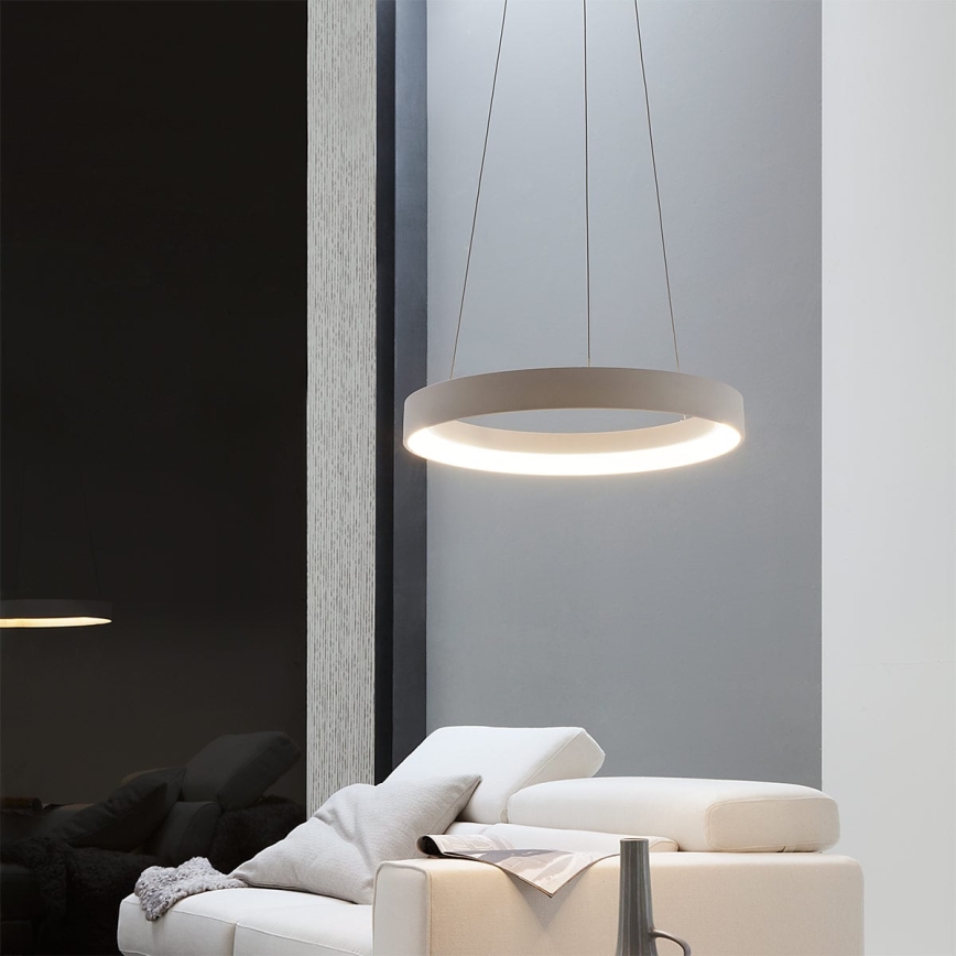 Redo 01-671 - LED-kattokruunu johdossa LOOP LED/38W/230V halkaisija 45 cm valkoinen