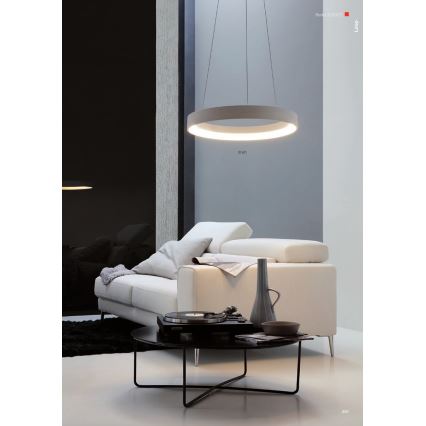 Redo 01-672 - LED-kattokruunu johdossa LOOP LED/48W/230V halkaisija 60 cm valkoinen