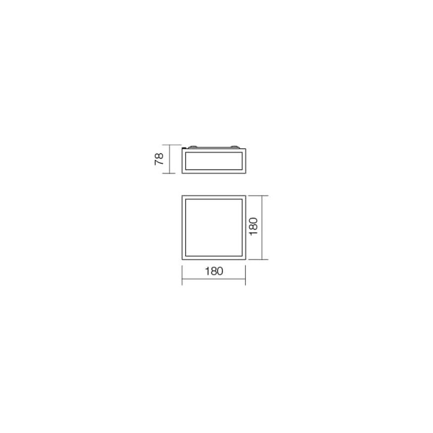 Redo 01-704 - Kylpyhuoneen kattovalaisin EGO 1xE27/52W/230V 18x18 cm IP44