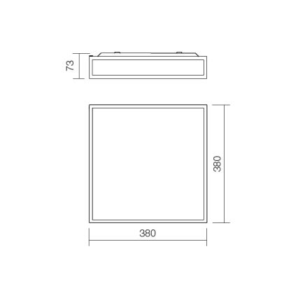 Redo 01-706 - Kylpyhuoneen kattovalaisin EGO 4xE27/60W/230V 38x38 cm IP44